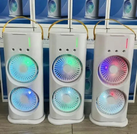 Portable USB Mist Fan White 360° Rotatable