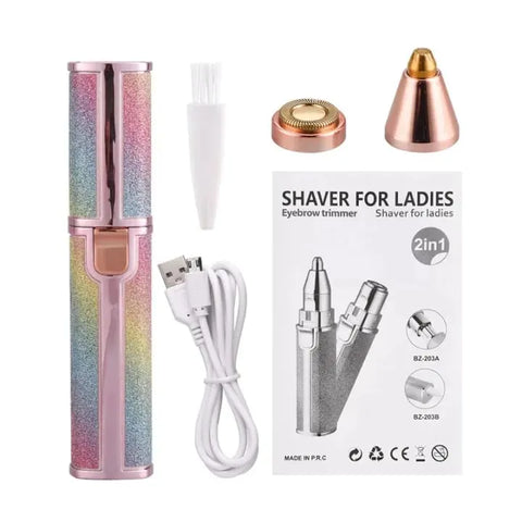 Rechargeable Eyebrow Trimmer & Facial Hair Remover for Women