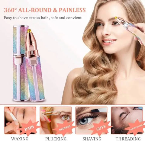 Rechargeable Eyebrow Trimmer & Facial Hair Remover for Women